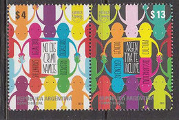 2013 Argentina Upaep No Discrimination Complete Pair MNH - Nuovi