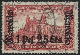 DP IN MAROKKO 55IA O, 1911, 1 P. 25 C. Auf 1 M., Friedensdruck, Stempel MOGADOR, Pracht, Mi. (80.-) - Marruecos (oficinas)