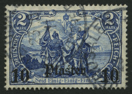 DP TÜRKEI 45 O, 1906, 10 Pia. Auf 2 M., Mit Wz., Pracht, Mi. 60.- - Turchia (uffici)