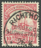 DSWA 26 O, RICHTHOFEN Auf 10 Pf., Pracht - Africa Tedesca Del Sud-Ovest