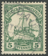 DSWA 12 O, WALDAU (ohne Segment) Auf 5 Pf. , Feinst - Duits-Zuidwest-Afrika