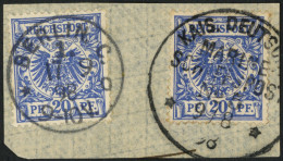 MSP BIS 1914 DR 48 BrfStk, 5 (PRINZESS WILHELM), 9.8.98, Auf Briefstück Mit Ankunftsstempel BERLIN, Pracht, Gepr. Bothe - Marítimo