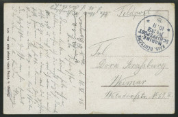 MSP VON 1914 - 1918 32 (Kleiner Kreuzer ROSTOCK), 10.11.1915, Feldpost-Ansichtskarte Von Bord Der Rostock, Pracht - Maritiem