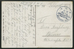 MSP VON 1914 - 1918 32 (Kleiner Kreuzer ROSTOCK), 10.11.1915, Feldpost-Ansichtskarte Von Bord Der Rostock, Pracht - Marittimi