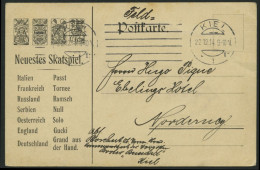 MSP VON 1914 - 1918 (Vorposten-Halbflottille Kiel), 22.12.1914, Feldpostkarte Von Bord Des Vorpostenbootes Bussard, Prac - Marítimo