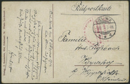 MSP VON 1914 - 1918 (Torpedoboot: S 33), 5.10.1916, Roter Briefstempel, Feldpost-Ansichtskarte Von Bord Des Torpedoboote - Schiffahrt