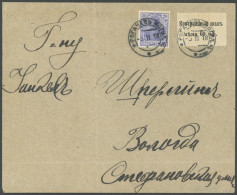 LANDESBOTENPOST 2 BRIEF, 1918, 60 Pf. Schwarz Mit 20 Pf. Germania Auf Brief (gefaltet), Feinst - Occupazione 1914 – 18