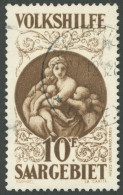 SAARGEBIET 134 O, 1928, 10 Fr. Gemälde I Mit Maschinenstempel SAARBRÜCKEN 2x (BHF), Pracht, Fotoattest Hoffmann BPP, Mi. - Autres & Non Classés