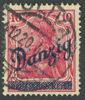 FREIE STADT DANZIG 36a O, 1920, 10 Pf. Dunkelrosarot Kleiner Innendienst, Pracht, Gepr. Kniep Und Infla, Mi. 230.- - Otros & Sin Clasificación