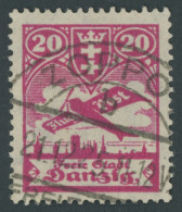 FREIE STADT DANZIG 203I O, 1924, 20 Pf. Flugpost Mit Abart Senkrechter Strich Rechts Neben Linker Turmspitze Und Farbpun - Otros & Sin Clasificación