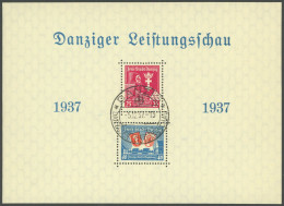 FREIE STADT DANZIG Bl. 3 O, 1937, Block Leistungsschau, Sonderstempel, Pracht, Mi. 110.- - Autres & Non Classés