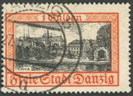 FREIE STADT DANZIG 297 O, 1938, 1 G. Gelblichrot/schwarz, Wz. 5, Pracht, Gepr. Gruber, Mi. 140.- - Other & Unclassified