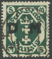 DIENSTMARKEN D 24Y O, 1922, 5 M. Schwärzlichopalgrün, Liegendes Wz., Pracht, Gepr. Infla Und Soecknick, Mi. 320.- - Other & Unclassified