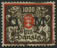 DIENSTMARKEN D 40 O, 1923, 1000 M. Rot/schwarzbraun, Pracht, Gepr. Dr. Oechsner Und Infla, Mi. 120.- - Andere & Zonder Classificatie