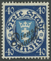 DIENSTMARKEN D 49b , 1924, 40 Pf. Schwärzlichviolettultramarin/mittelcyanblau, Falzreste, Feinst, Signiert, Mi. 90.- - Autres & Non Classés