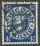 DIENSTMARKEN D 49b O, 1924, 40 Pf. Schwärzlichviolettultramarin/mittelcyanblau, Pracht, Gepr. Gruber, Mi. (140.-) - Other & Unclassified