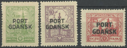 PORT GDANSK 12-14 , 1926, Baudenkmäler, Mehrere Falzreste, üblich Gezähnter Prachtsatz, Mi. 110.- - Altri & Non Classificati