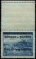 BÖHMEN UND MÄHREN 19LS , 1939, 10 Kc. Pressburg Mit Senkrechtem Leerfeld, Pracht, Gepr. Gilbert, Mi. 80.- - Neufs