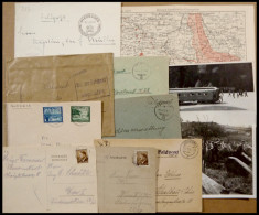 FELDPOST II. WK BELEGE 1940-44, 8 Verschiedene, Teils Bessere Belege, Dazu 2 Postkarten Böhmen Und Mähren Aus Theresiens - Occupazione 1938 – 45