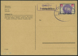 FREDERSDORF Sp 227 BRIEF, 1945, 6 Pf., Rahmengröße 28x19 Mm, Große Wertziffern, Leer Gestempelt Auf Karte Mit Stempel Vo - Private & Local Mails