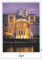 LYON --Cathédrale Saint Jean , Notre-Dame De Fourvière  , La Nuit ......photo  D. Breillet - Other & Unclassified