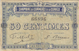 Corrèze 50 C Du 25 Mars 1915 Série D - JP.051.08 - Chambre De Commerce