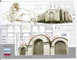 2019 Argentina Architecture JOINT ISSUE Slovenia   Souvenir Sheet MNH - Ongebruikt