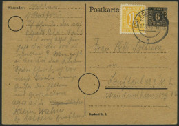 MECKLENBURG-VORPOMMERN P 7 BRIEF, Ganzsachen: 1946, 6 Pf. Schwarz Mit 6 Pf. AM-Post Von ECKERNFÖRDE Nach Leuftenberg, Pr - Other & Unclassified