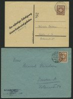 OST-SACHSEN 56a BRIEF, 1946, 3 Pf. Lebhaftorangebraun, Je Als Drucksachen Einzelfrankatur Auf Umschlag Und Karte, Pracht - Andere & Zonder Classificatie