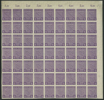 PROVINZ SACHSEN 69Xb , 1945, 6 Pf. Rötlichgrauviolett, Wz. X, 63x Im Bogenteil, Pracht, Mi. 378.- - Autres & Non Classés