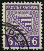 PROVINZ SACHSEN 69XAa O, 1945, 6 Pf. Grauviolett, Vierseitig Gezähnt, Pracht, Gepr. Schulz, Mi. 100.- - Otros & Sin Clasificación