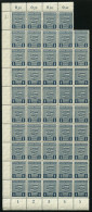 PROVINZ SACHSEN 73Xy , 1945, 1 Pf. Schwärzlichgrünlichblau, Wz. 1X, Fluoreszierende Gummierung, 49x Im Bogenteil, Pracht - Otros & Sin Clasificación