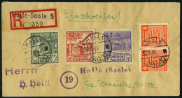 PROVINZ SACHSEN 88BII BRIEF, 1946, 12 Pf. Wiederaufbau, Ungezähnt, Mit Abart Geflicktes Loch Im Brückenbogen, Mit Zusatz - Andere & Zonder Classificatie