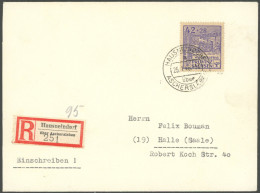 PROVINZ SACHSEN 89A BRIEF, 1946, 42 Pf. Wiederaufbau, Gezähnt, Einzelfrankatur Auf Einschreibbrief Aus HAUSNEINDORF, Pra - Sonstige & Ohne Zuordnung