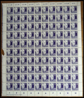 DDR 328vXI , 1953, 6 Pf. Hauptmann, Gestrichenes Papier, Wz. 2XI, Im Bogen (100) Mit Druckereizeichen 3, Pracht, R!, Mi. - Gebraucht