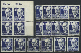 DDR 339 , 1952, 80 Pf. Thälmann, 20x, Meist Pracht - Used Stamps