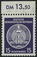 DIENSTMARKEN A D 21IIXII , 1954, 15 Pf. Schwarzgrauviolett, Type II, Wz. 2XII, Pracht, Fotobefund Paul, Mi. 250.- - Autres & Non Classés