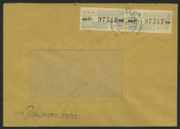 DIENSTMARKEN B D 26V Paar BRIEF, 1959, 10 Pf. Lebhaftgraublau/schwarz, Buchstabe V, Im Waagerechten Paar Auf Fensterumsc - Other & Unclassified
