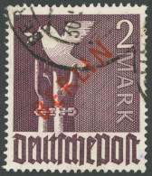 BERLIN 34 O, 1949, 2 M. Rotaufdruck, üblich Gezähnt, Pracht, Gepr. D. Schlegel, Mi. 280.- - Andere & Zonder Classificatie