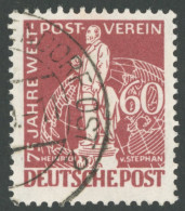 BERLIN 39I O, 1949, 60 Pf. Stephan Mit Plattenfehler UT In Deutsche Unten Beschnitten, Pracht, Gepr. D. Schlegel, Mi. 20 - Autres & Non Classés