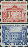 BERLIN 59-60 , 1949, 3 Und 5 Mark Bauten, 2 Postfrische Prachtwerte, Mi. 460,- - Autres & Non Classés