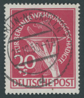 BERLIN 69 O, 1949, 20 Pf. Währungsgeschädigte, Normale Zähnung, Pracht, Gepr. Schlegel, Mi. 190.- - Other & Unclassified