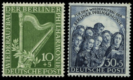 BERLIN 72/3 , 1950, Philharmonie, üblich Gezähnt Pracht, Mi. 150.- - Oblitérés