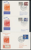 BERLIN 230 BRIEF, 1962, 60 Pf. Luftpostbeförderung, 3 Verschiedene Belege Mit LUPOSTA-Lochung, Pracht - Andere & Zonder Classificatie