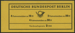 MARKENHEFTCHEN MH 5dRLVIII , 1966, Markenheftchen Brandenburger Tor, 4. Deckelseite Unbedruckt, Mit Randleistenvariante  - Se-Tenant