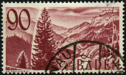 BADEN 37 O, 1949, 90 Pf. Braunkarmin, Pracht, Gepr. Schlegel, Mi. 100.- - Altri & Non Classificati