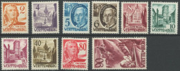 WÜRTTEMBERG 28-37 , 1948, Freimarken, Ohne Währungsangabe, Postfrischer Prachtsatz, Mi. 200.- - Altri & Non Classificati