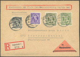 AMERIK. U. BRITISCHE ZONE 29aA,cB BRIEF, 1946, 30 Pf. Grauoliv, Gezähnt L 11 Und Olivgrün Mit Zusatzfrankatur Auf Nachna - Andere & Zonder Classificatie