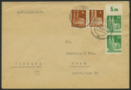 AMERIK. U. BRITISCHE ZONE 74,76,80 BRIEF, 1948, 4, 6 Und Senkrechtes Paar 10 Pf. Bauten (obere Marke Mit Doppelter Waage - Otros & Sin Clasificación