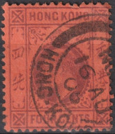 1906  Grossbritannien Alte Kolonie Hong Kong ° Mi:HK 77, Sn:HK 89, Yt:HK 78, King Edward VII - Gebruikt